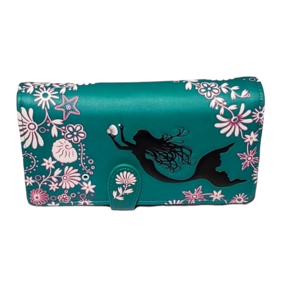 Mermaid Wallet NWT - Shagwear Teal Vegan Leather - Ladies Womens Gift Ideas - Picture 7 of 10